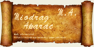 Miodrag Aparac vizit kartica